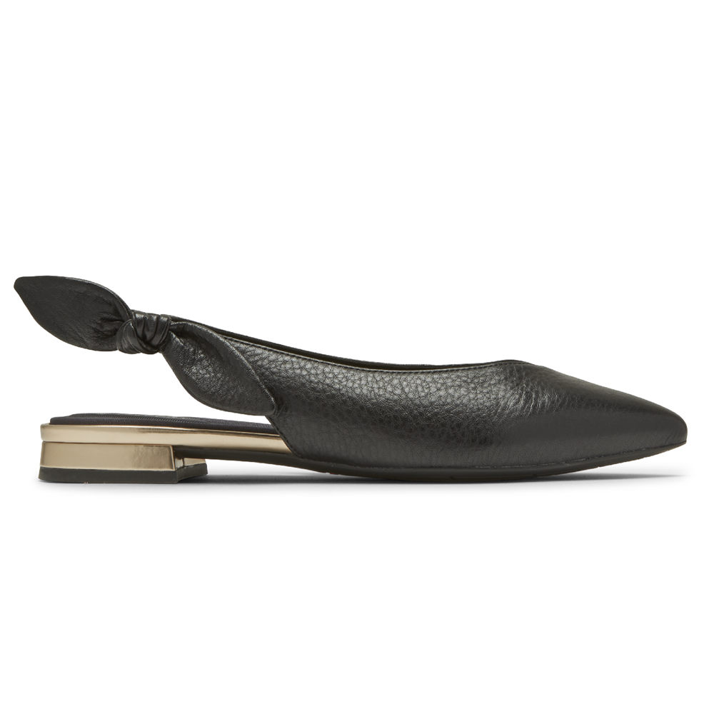 Rockport Slingback Dame Svart - Total Motion Zuly Bow - NLVY32615